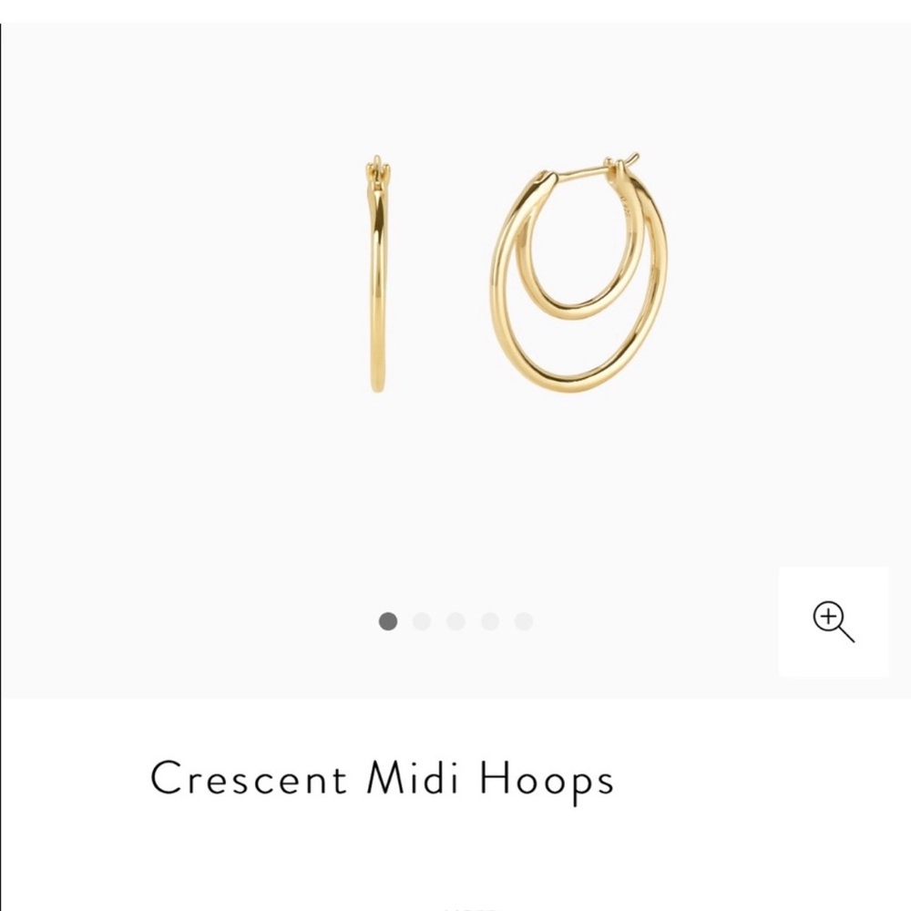 Mejuri Crescent Midi Hoops